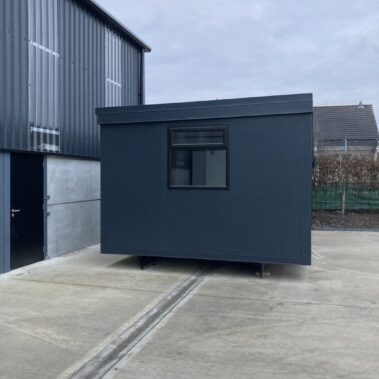 24ft x 12ft Cabin Built on Steel Chassi with Full Antricite Walls with Cedar Clad Feature Panel and Mono Pitch Roof